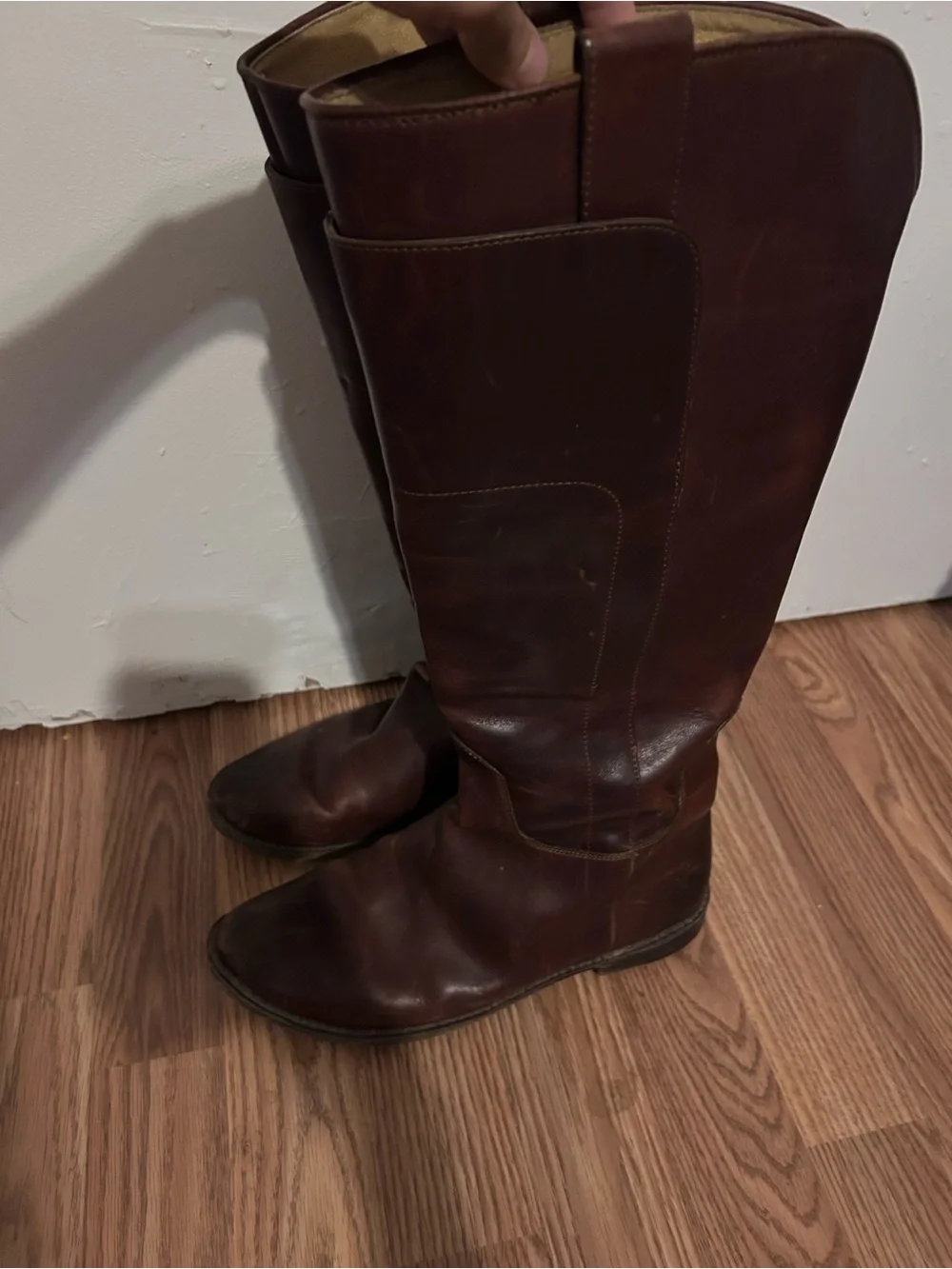 Frye Brown Leather Boots with Tan Interior